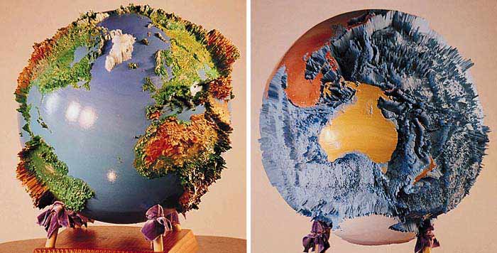 Глобус «вид Земли из космоса» синий с обозначением материков